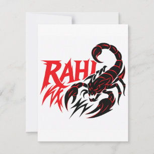 Conception de scorpions agressif avec le nom "RAHI