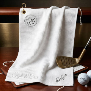 Conception de serviette de golf élégante avec logo