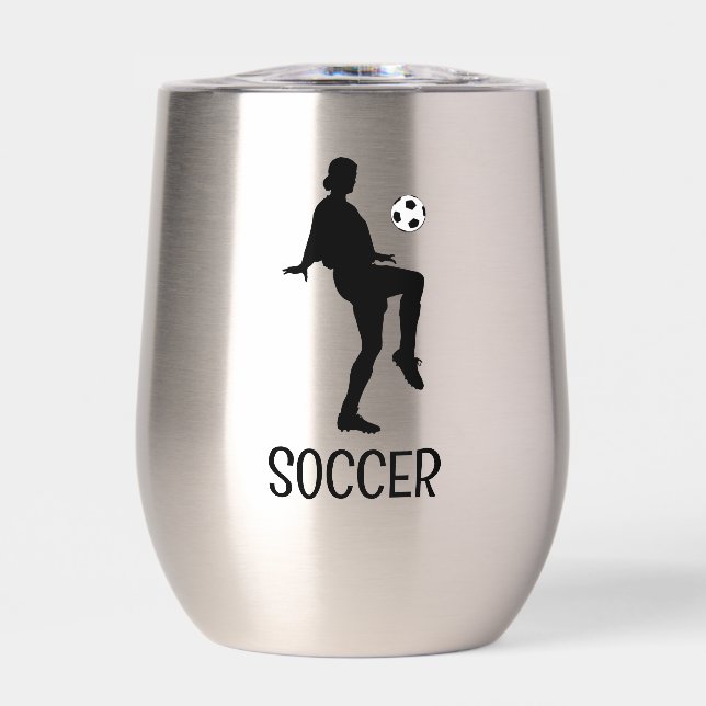 Conception de soccer Vin thermique Tumbler (Avant)