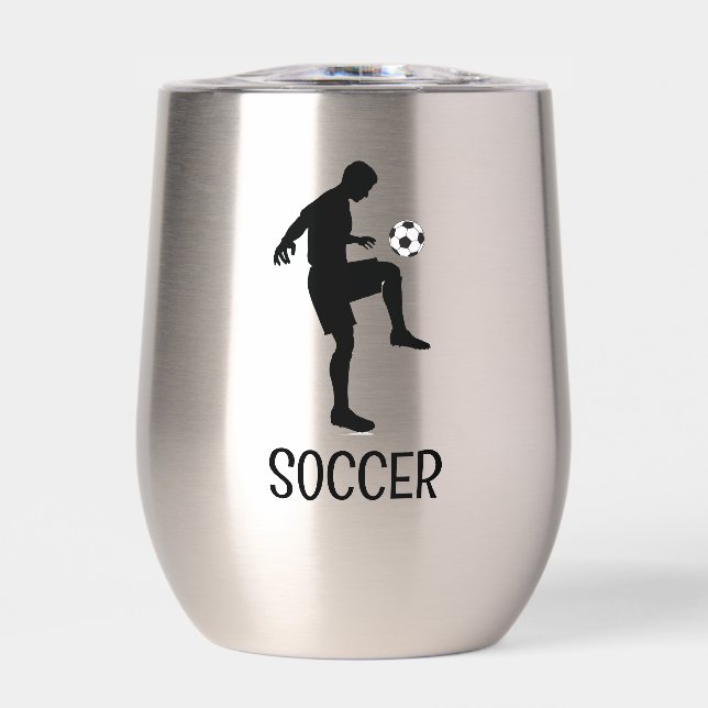 Conception de soccer Vin thermique Tumbler (Avant)