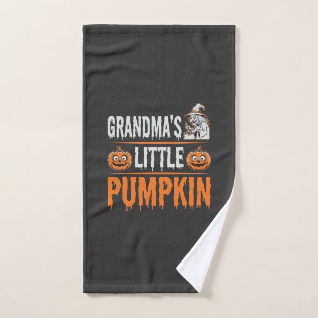 Conception de sorcière d'Halloween de petit citrou (Serviette à main)