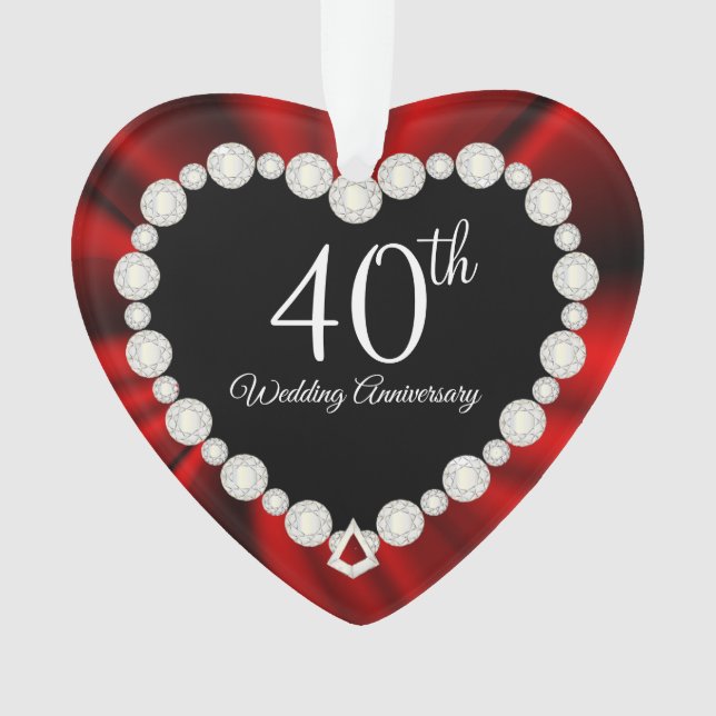Conception de souvenir de 40e anniversaire de mari (devant)