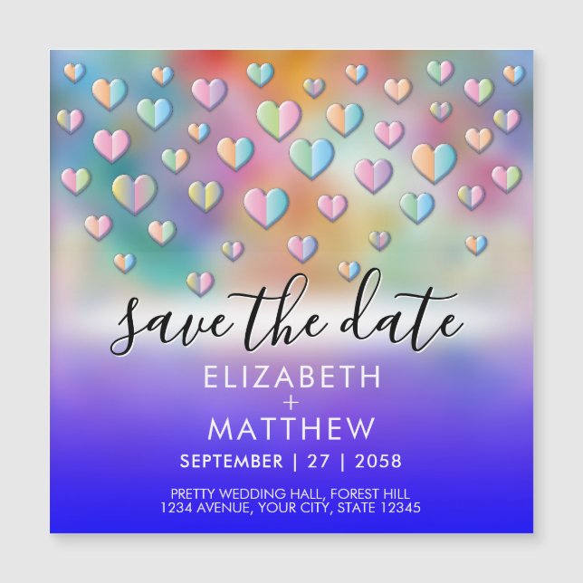 Conception de speckles de cœur colorés (Devant)