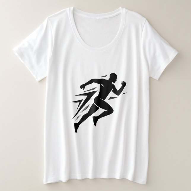 Conception de sport athlétique silhouette de coure (Design devant)