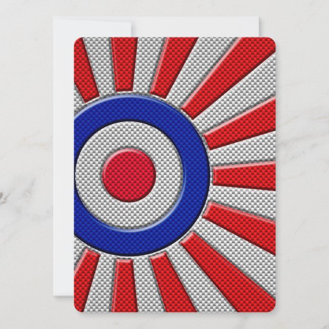 Conception de Sunburst Roundel Mod en fibre de car (Devant)