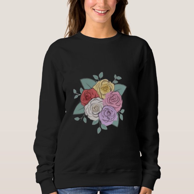 Conception de sweatshirt aux vibrations de fille à (Devant)