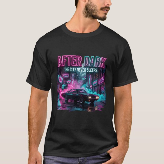 Conception de T-Shirt APRÈS LA TOMBE DE LA NUIT (Devant)