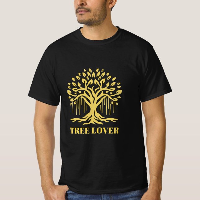 Conception de T-Shirt avec Arbre Abstrait et Solei (Devant)