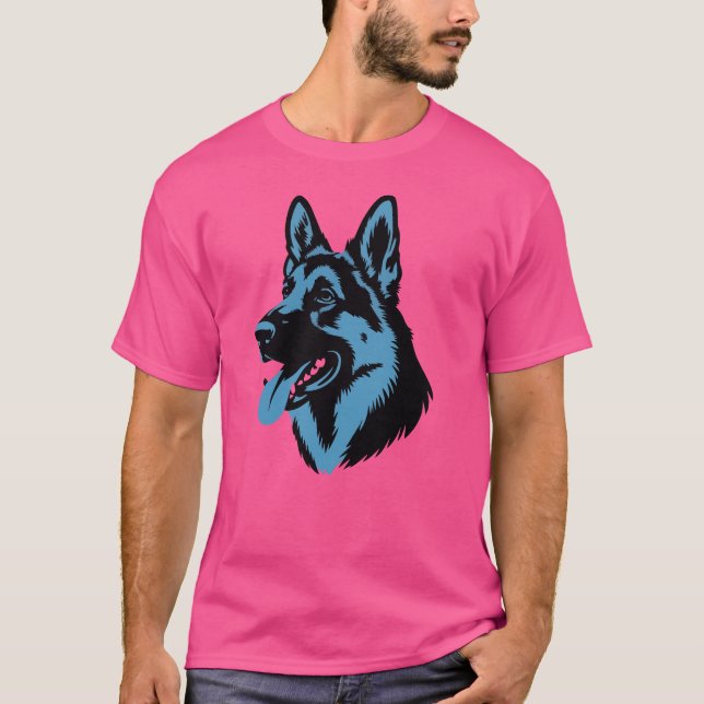 Conception de T-shirt avec silhouette de chien (Devant)
