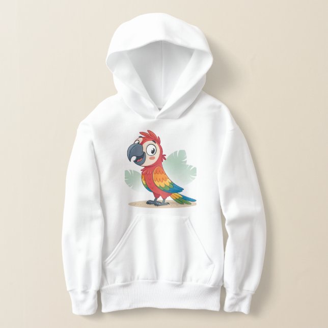 Conception de T-shirt avec un personnage de perroq (Poser)
