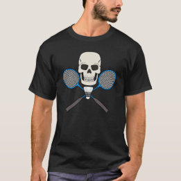 Conception de T-shirt BADMINTON CRÂNE Jolly Roger