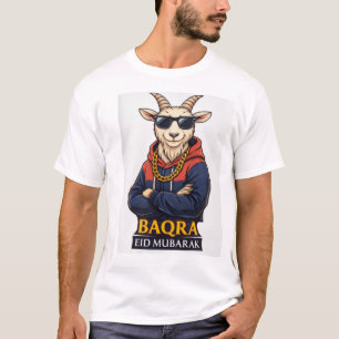 Conception de T-shirt Baqra Eid Mubarak Chèvre - C