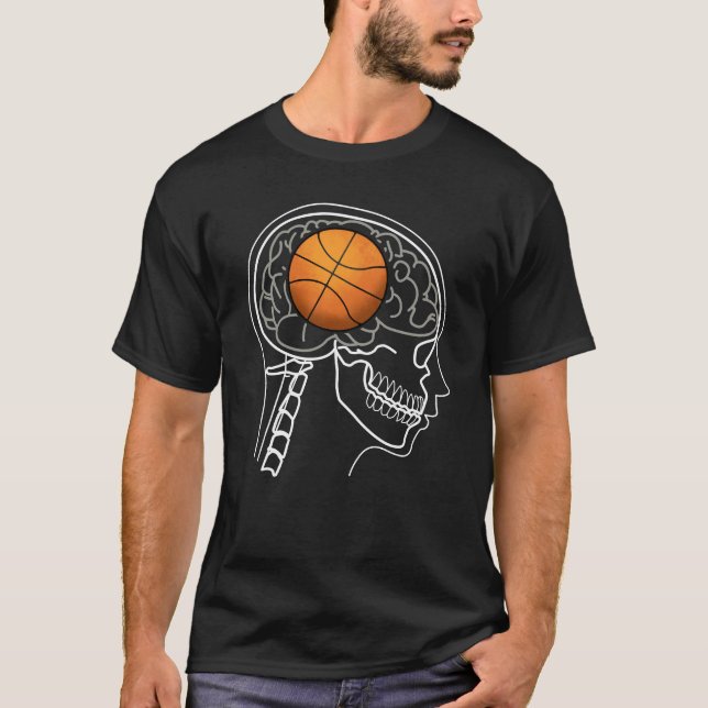 Conception de T-shirt BASKETBALL BRAIN X-RAY pour  (Devant)