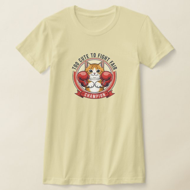 Conception de T-Shirt Champion de Chat Mignon et E (Poser)