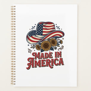 Conception de T-shirt Chapeau de Cowboy Patriotiqu