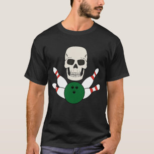 Conception de T-shirt crâne de bowling pour hommes