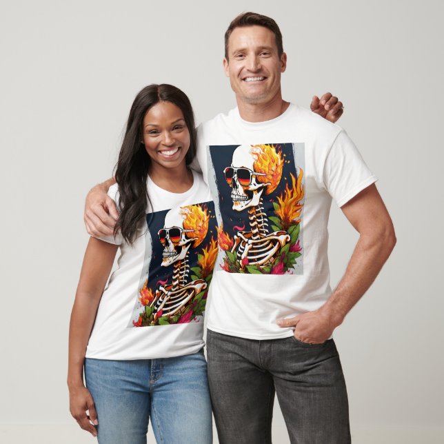 Conception de T-Shirt Crâne et Os Croisés Rock & R (Unisexe)