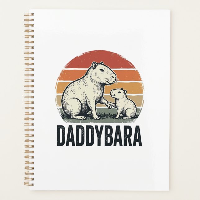 Conception de T-shirt Daddybara Capybara Vintage S (Devant)