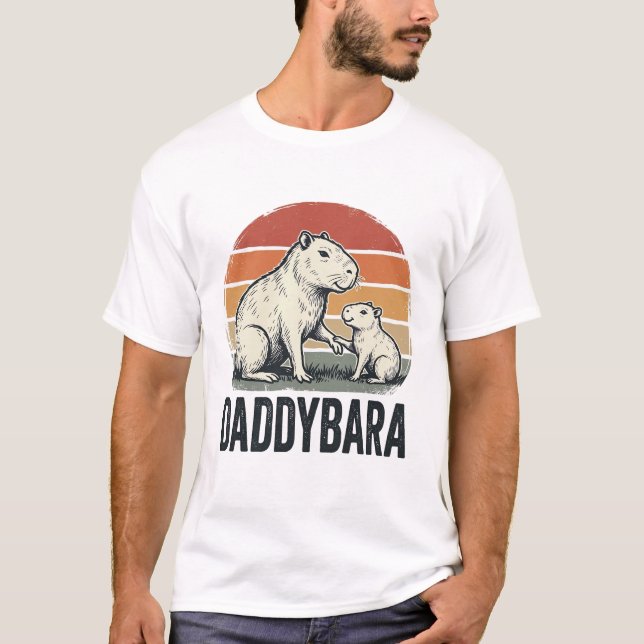 Conception de t-shirt Daddybara Capybara Vintage S (Devant)
