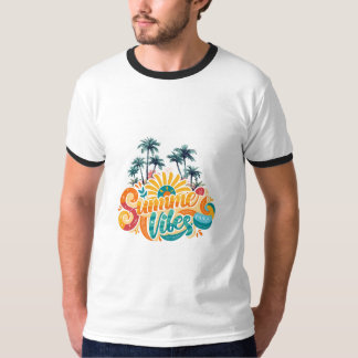 conception de T-shirt d'ambiance estivale