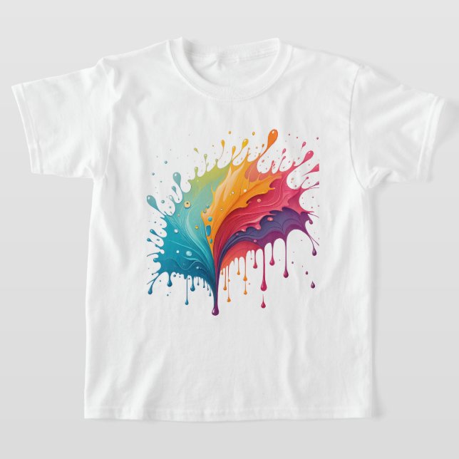 Conception de T-Shirt d'Art Abstrait Color Splash (Poser)