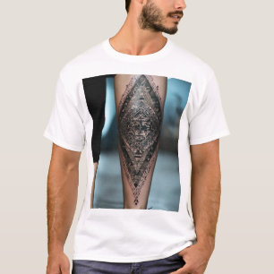 Conception de T-shirt d'art de tatouage d'empreint