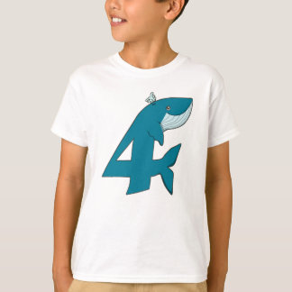 Conception de T-shirt de baleine pour les 4 ans po