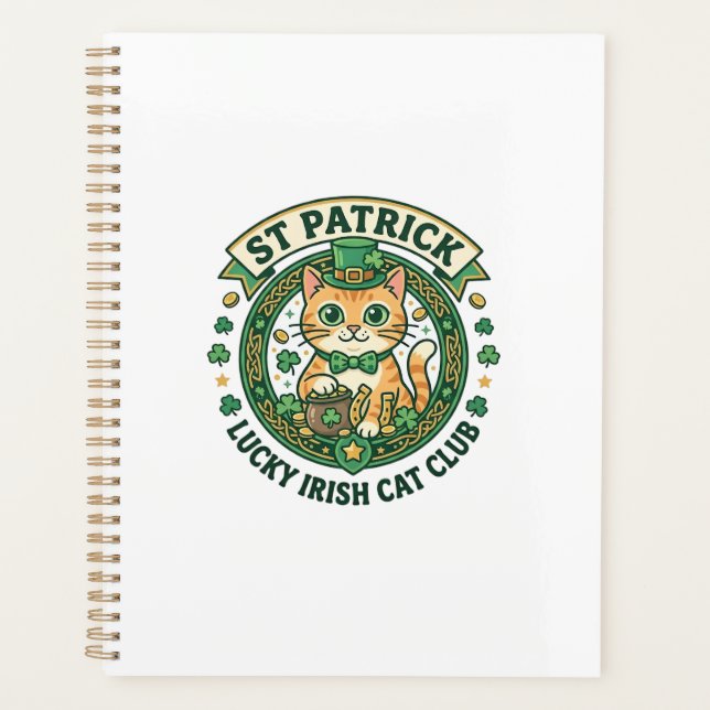 Conception de T-shirt de chat irlandais chanceux d (Devant)