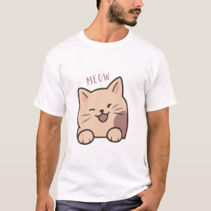 Conception de T-Shirt de Chat Mignon Meow