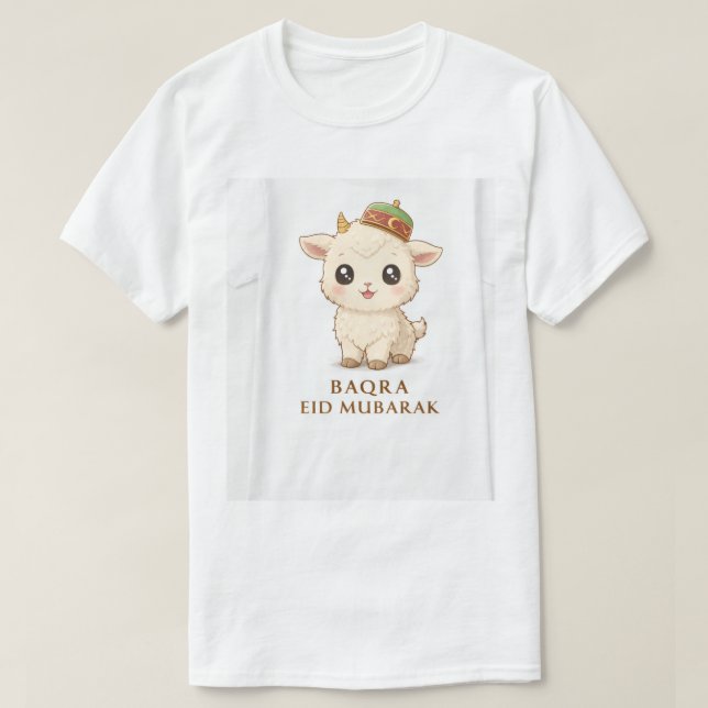Conception de t-shirt de chèvre Baqra Eid Mubarak (Design devant)