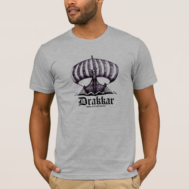 Conception de T-shirt de cool de bateau de Drakkar (Devant)
