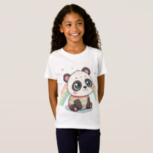 Conception de T-shirt de dessin animé de panda aux