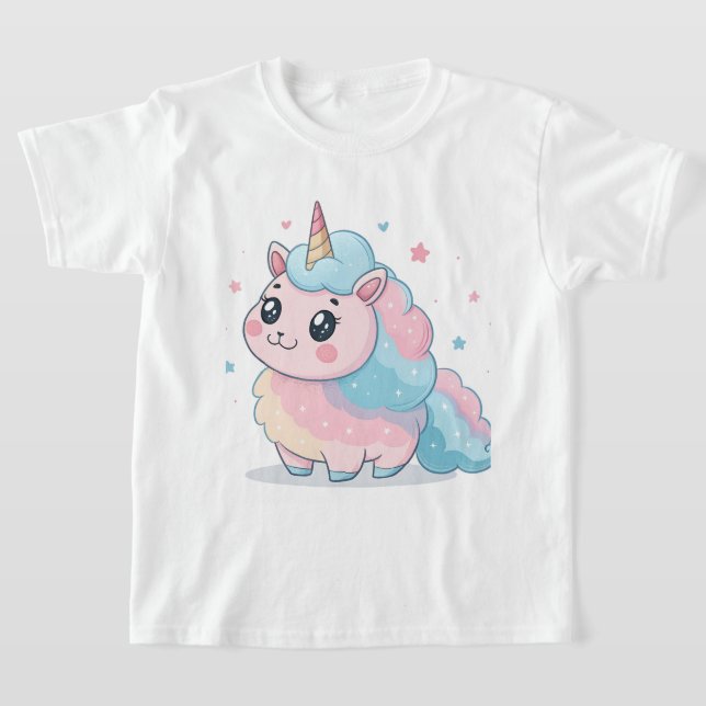 Conception de T-Shirt de Dessin Animé Licorne en B (Poser)