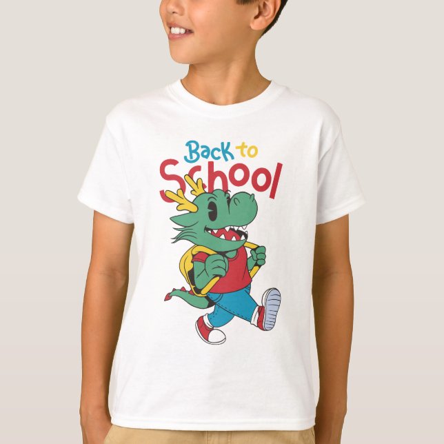 Conception de t-shirt de dragon dessin animé retou (Devant)