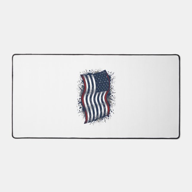 Conception de T-shirt de drapeau patriotique en dé (Recto)