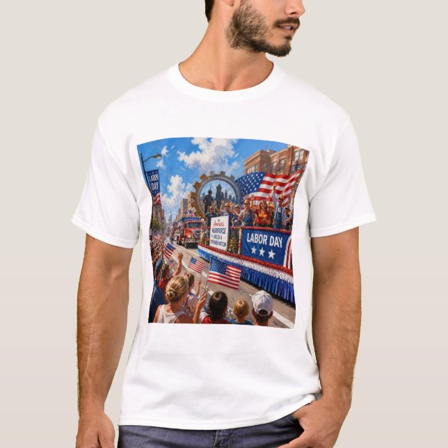 conception de t-shirt de fête du travail (Devant)