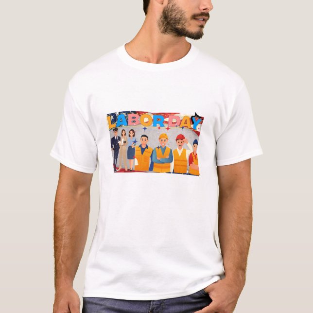 conception de t-shirt de fête du travail (Devant)