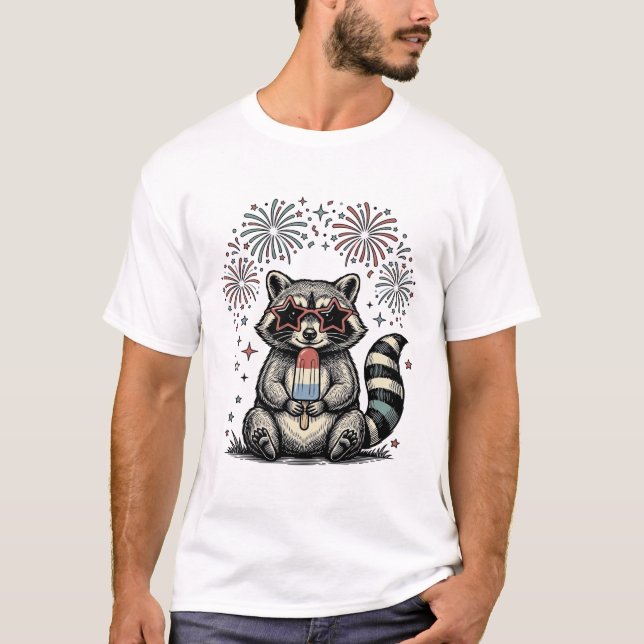 Conception de T-shirt de Feu d'Artifice de Raton L (Devant)