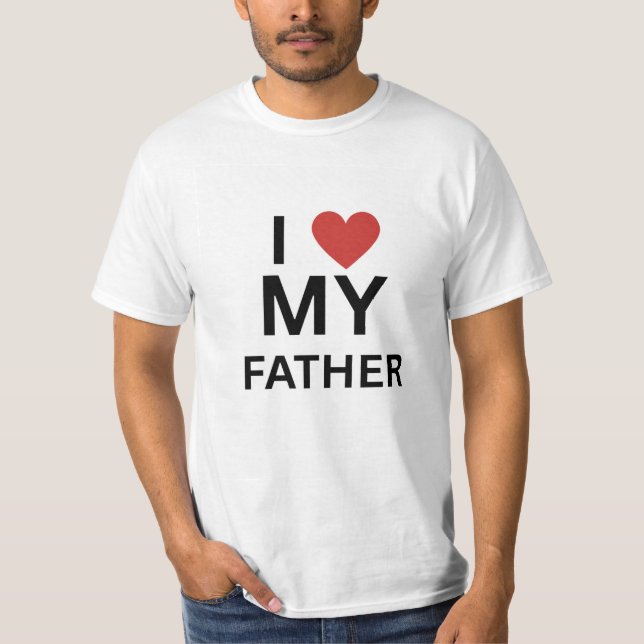 Conception de T-shirt de J'aime mon père (Devant)