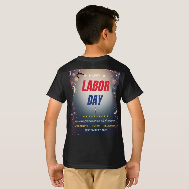 conception de T-shirt de la fête du travail (Dos entier)