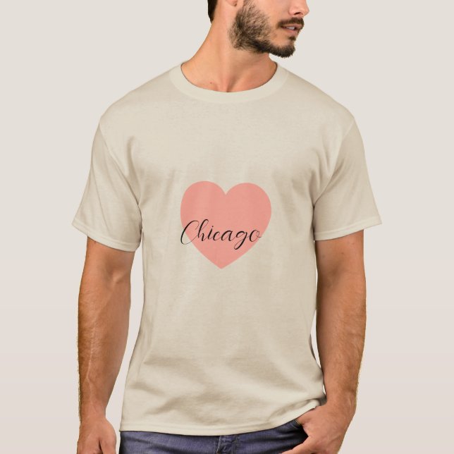 conception de T-shirt de la ville américaine de Ch (Devant)