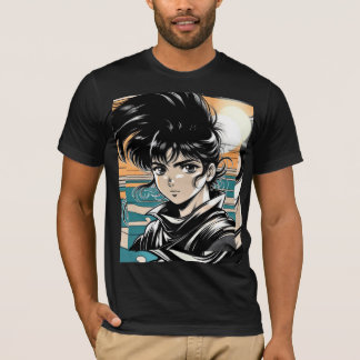 Conception de T-shirt de manga vintage guerrier d'