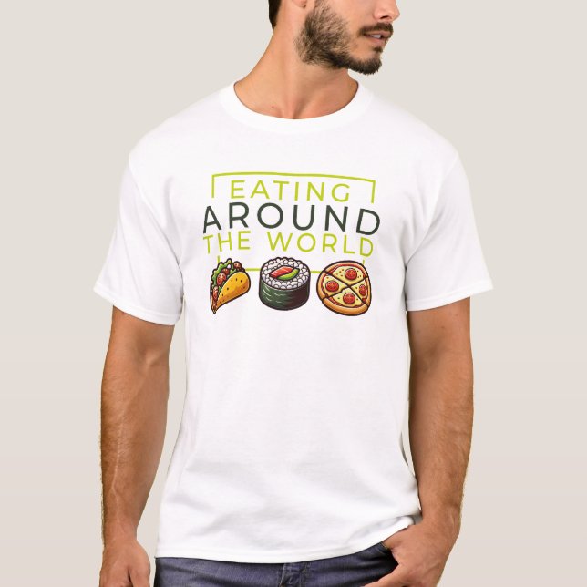 conception de t-shirt de nourriture internationale (Devant)