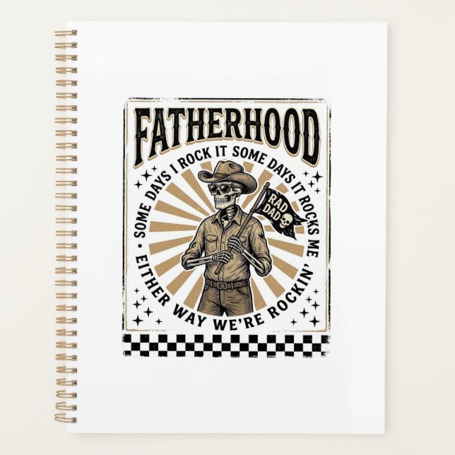 Conception de T-shirt de papa cowboy squelette vin (Devant)