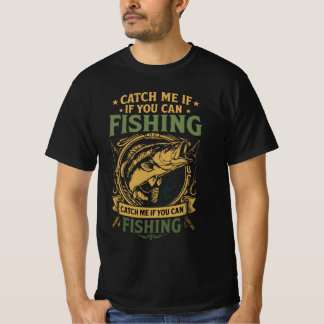 conception de t-shirt de pêche