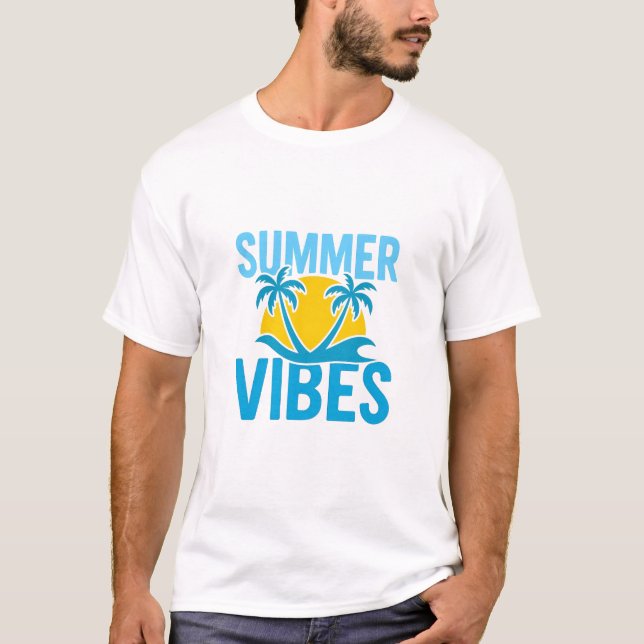Conception de T-Shirt de Plage pour l'Été (Devant)