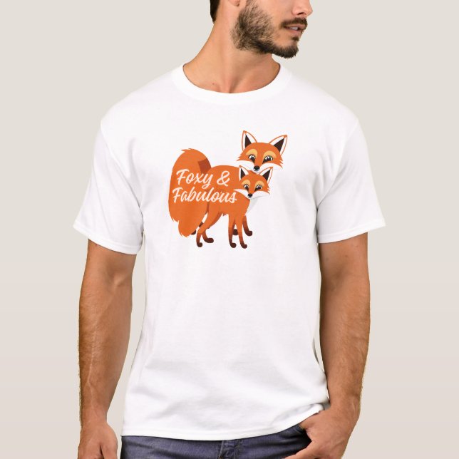 Conception de T-Shirt de Renard Mignon & Fabulueux (Devant)