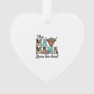 Conception de t-shirt de vache des Highlands Maman