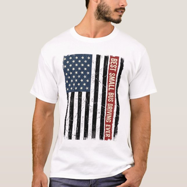 Conception de T-shirt Drapeau de Conducteur de Bus (Devant)