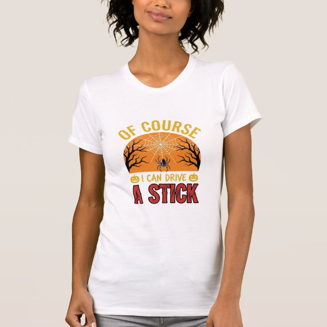 Conception de T-shirt drôle d'Halloween avec une t (Devant)